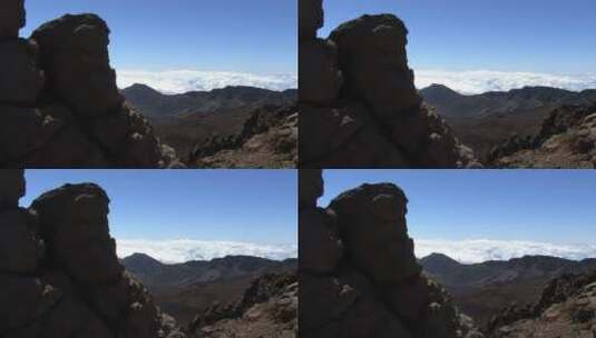 毛伊岛火山口景观高清在线视频素材下载