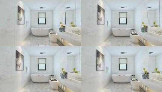 卫生间浴室厕所三维动画高清在线视频素材下载