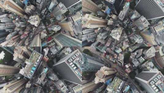 高空鸟瞰城市高楼高清在线视频素材下载