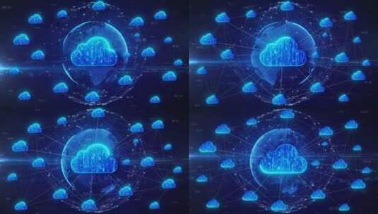 云计算和云服务分布式网络高清在线视频素材下载