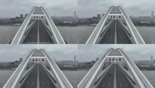 2022年3月31日上海浦西封控前卢浦大桥高清在线视频素材下载