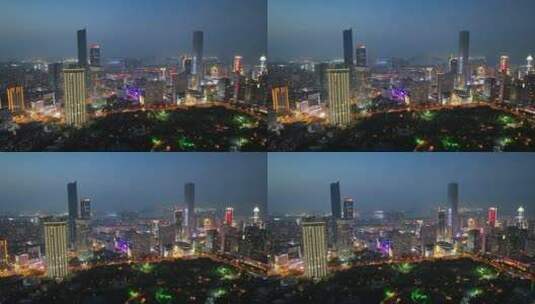 航拍  城市夜景高清在线视频素材下载