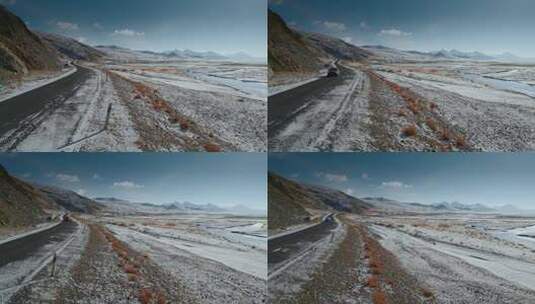 西藏旅游风光318国道雪域高原冻土冰河高清在线视频素材下载