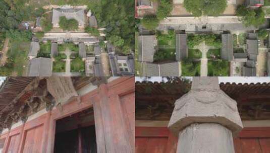 山西佛光寺古建筑高清在线视频素材下载