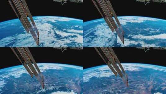 太空空间站飞越地球高清在线视频素材下载