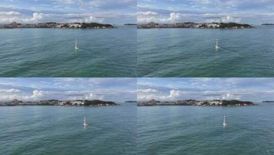 海上帆船空镜高清在线视频素材下载