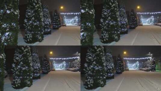 积雪覆盖的道路高清在线视频素材下载