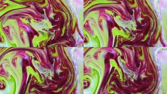 紫绿混合漩涡流动彩色纹理背景高清在线视频素材下载