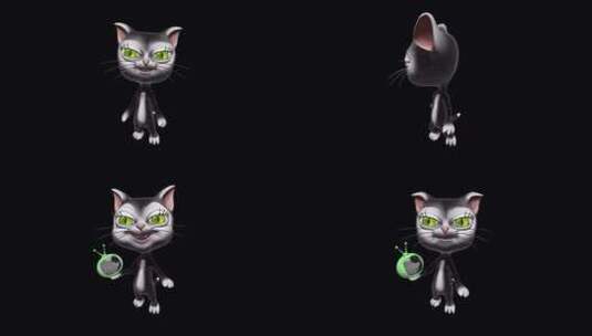 卡通小猫猫高清在线视频素材下载