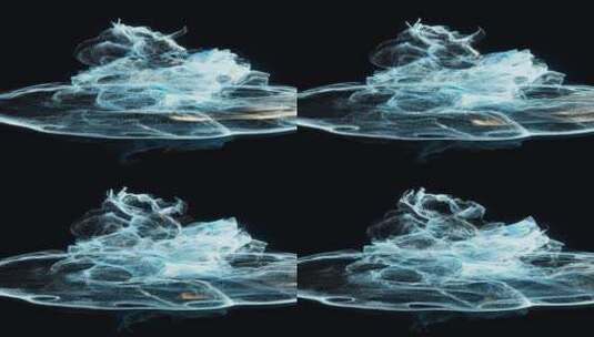 舞动的粒子3D渲染高清在线视频素材下载