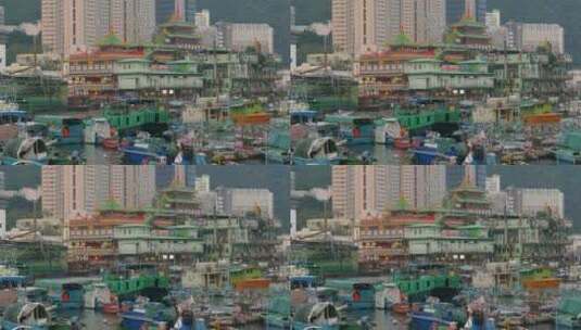位于香港仔的香港港口高清在线视频素材下载