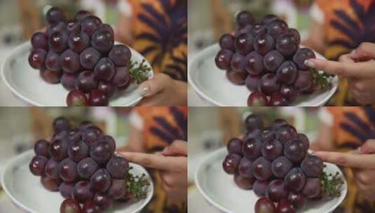买葡萄吃葡萄高清在线视频素材下载