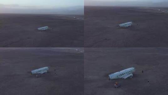 坠毁的飞机高清在线视频素材下载