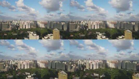 上海徐家汇全景4K航拍高清在线视频素材下载