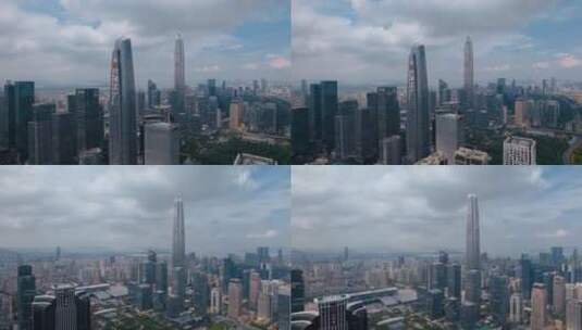 平安大厦视频深圳第一高楼周边建筑群高清在线视频素材下载