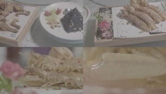 展示菜品 海鲜 皮皮虾高清在线视频素材下载