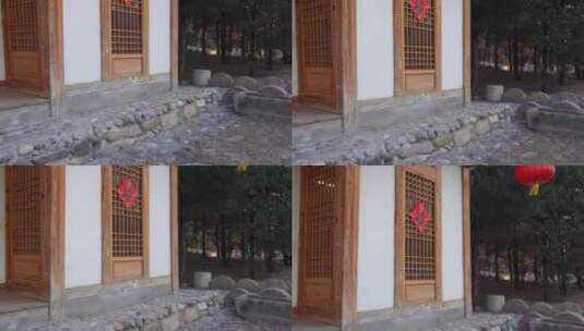 少数民族朝鲜族房屋结构建筑高清在线视频素材下载