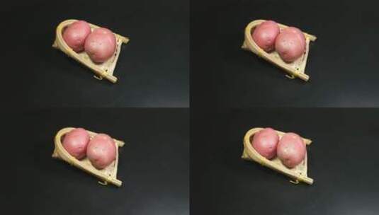 红土豆特写马铃薯洋芋有机蔬菜高清在线视频素材下载