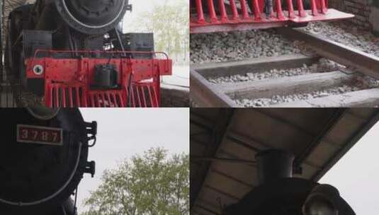 【镜头合集】蒸汽火车煤油火车老火车头高清在线视频素材下载
