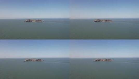 飞向大海之中的一座小岛高清在线视频素材下载