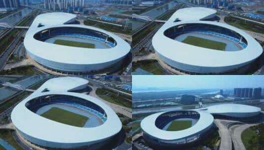 南京江北新区 青奥体育场高清在线视频素材下载