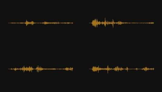 带通道 金色 音乐波形 韵律节奏 跳动高清在线视频素材下载