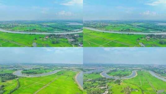 【4分钟】美丽乡村-田园风光乡村灌溉河流高清在线视频素材下载