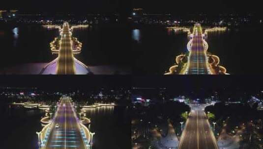 海南儋州海花岛夜景风光高清在线视频素材下载