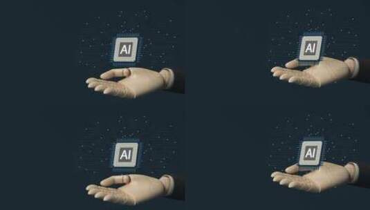 手掌和AI技术的革命高清在线视频素材下载