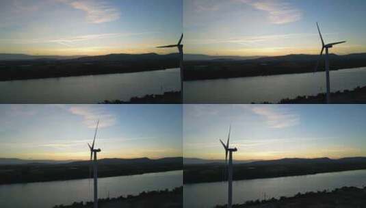 风电 新能源 风力发电 风车 环保高清在线视频素材下载