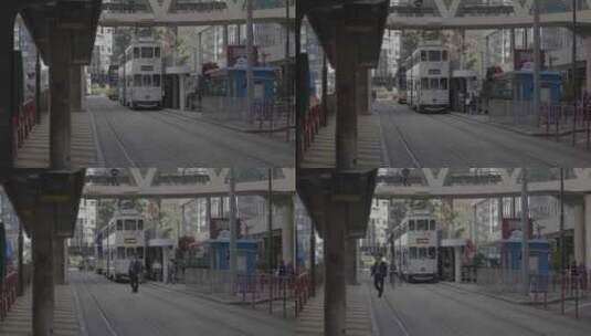 香港CBD铛铛车高清在线视频素材下载