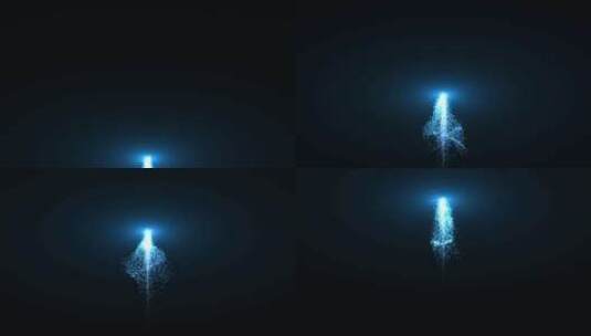 蓝色粒子光线路径动画高清在线视频素材下载