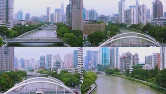 上海 黄浦区 静安区 苏州河高清在线视频素材下载