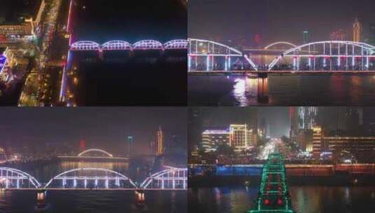 兰州城市新年夜景 航拍高清在线视频素材下载