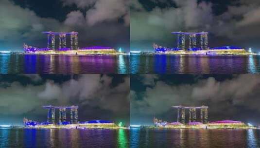 新加坡夜景延时高清在线视频素材下载