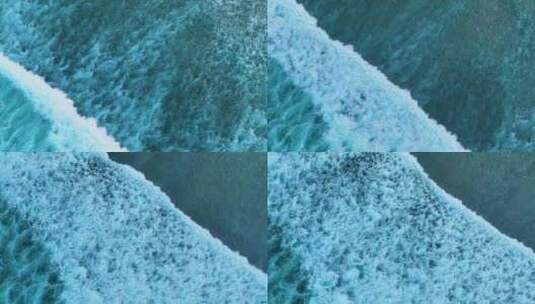 航拍下的海浪风光高清在线视频素材下载