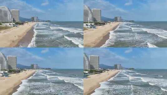 海岸线沿海城市建筑高清在线视频素材下载
