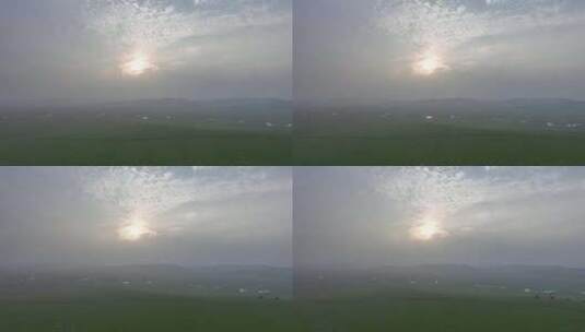 莫尔格勒河草原雾霭高清在线视频素材下载