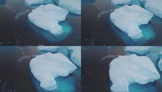 水下融化冰山漂浮北冰洋高清在线视频素材下载