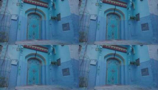 摩洛哥蓝色街道高清在线视频素材下载