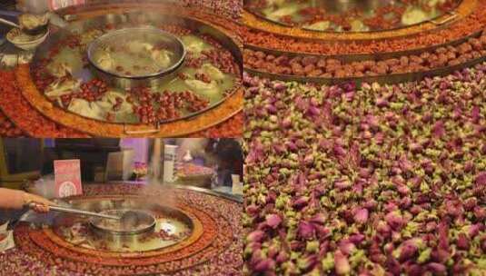（合集）玫瑰鸽子汤喀什夜市新疆特色美食高清在线视频素材下载