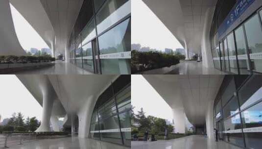 杭州火车东站推进运镜镜头高清在线视频素材下载