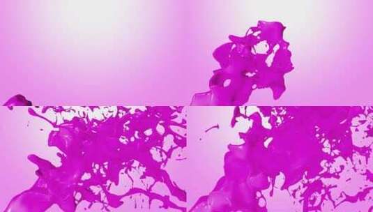 粉色油漆喷射流飞溅V1高清在线视频素材下载
