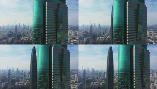深圳地王京基100大厦航拍高清在线视频素材下载