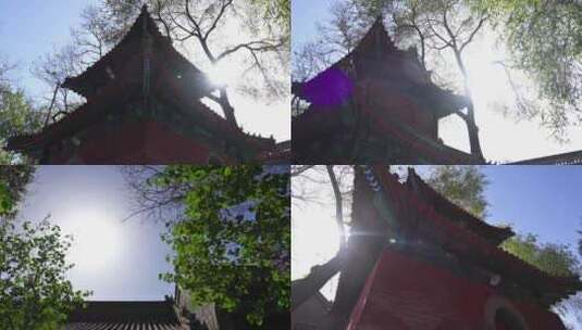法源寺寺庙  中国佛教协会  寺庙建筑光影高清在线视频素材下载