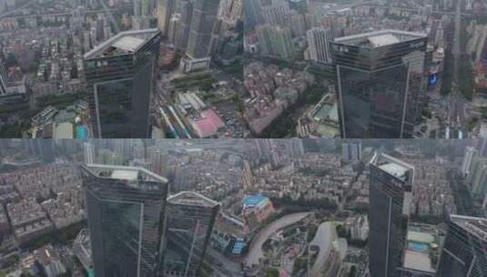 广州天环广场航拍素材高清在线视频素材下载