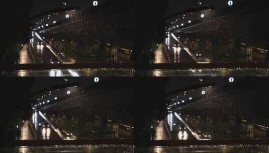 都市城市夜晚下雨雨夜雨滴空镜高清在线视频素材下载