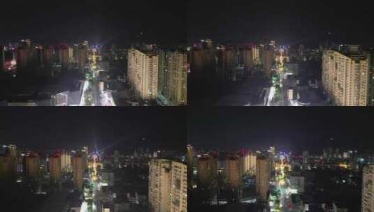 福建莆田文献路夜景高清在线视频素材下载