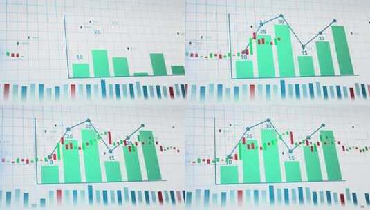 带图表的股票市场经济图高清在线视频素材下载