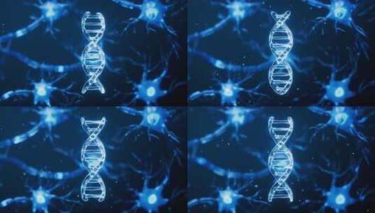 DNA和生物学神经细胞背景高清在线视频素材下载